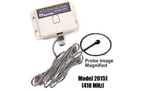 Model 20151 FlashLink Wireless Dry-Ice (-80°C) Sensor with External Thermistor Probe, FlashLink Wireless System