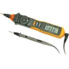 最大顯示：1999;直流電壓測量;交流電壓測量;電阻測量;通斷測試;二極管測試;非接觸式電壓探測;可探測特定頻率的交流電壓;
電壓探測靈敏度可調(diào);非接觸式電壓探測聲光報警功能.


