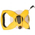 盤式玻璃纖維公英制長(zhǎng)卷尺, 1/2''寬尺帶，雙面公英制刻度，清晰易讀?？箾_擊ABS外殼，有效防震。 PVD尺帶，易于清潔。橡膠手柄，握持舒適。Class III精確度。
