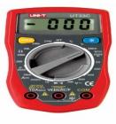  UT33C 掌上型數(shù)字萬(wàn)用表 直流電壓:200mV-500V/±(0.5%+2);交流電壓:200V-500V/±(1.2%+10);直流電流:2000mA-10A/±(1%+2);電阻:200W-20MW/±(0.8%+2);攝氏溫度:-40℃～1000℃/±(1%+3);華氏溫度:-40℉～1832℉/±(1%+4)
 
