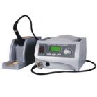 ·手柄特別輕巧，長時間使用不會感到太疲勞。

·發(fā)熱體采用進(jìn)口耐溫材料，通過先進(jìn)工藝制成，壽命長、更換發(fā)熱體成本低。

·發(fā)熱體使用低壓直流供電，保證了防靜電、無漏電、無干擾。

·分體式設(shè)計，容易擺放。

·200℃~480℃溫度設(shè)定，液晶顯示，顯示器能夠顯示標(biāo)稱值和實(shí)際溫度，三個可編程鍵可以隨意地選擇溫度數(shù)值。

·焊咀（烙鐵頭）與國際品牌匹配，并根據(jù)用戶不同工作條件，可選配各焊咀。

·焊臺采用導(dǎo)電性制成，做到真正的防靜電。

