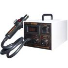 ·采用傳感器閉合回路控溫，升溫迅速、定溫方便、溫度穩(wěn)定。

·采用防靜電設(shè)計，防止因靜電及漏電而損壞PCB板。

·采用進(jìn)口發(fā)熱絲，使用壽命長

·采用原裝進(jìn)口氣泵、低振動、無噪音設(shè)計、保持工作環(huán)境的清靜。

·采用LED顯示指示溫度、控溫精確、使操作更方便。

·智能冷卻系統(tǒng)，工作完畢關(guān)機(jī)后延時送風(fēng)，風(fēng)溫低于100℃后自動切斷電源。

·適用于大多數(shù)表面貼裝零件拆焊可安全拆焊QFP、PLCC、SOP、BGA

  等對溫度敏感的元器件。
